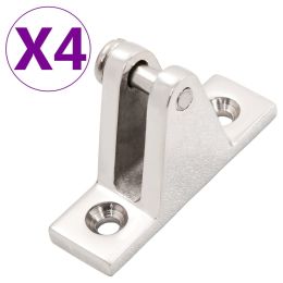 vidaXL Boat Deck Hinges for Bimini Top 4 pcs Stainless Steel