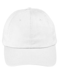 Unstructured 6-Panel Cap - BLACK - OS (Color: White, size: OS)